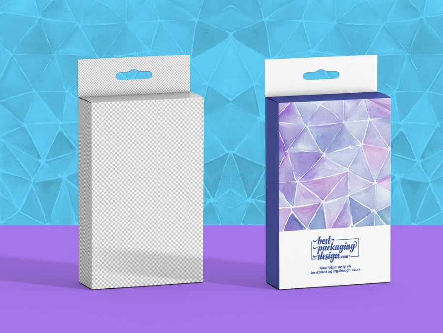 Free Rectangle Pharmacy or Shop Hanger Box PSD Mockup