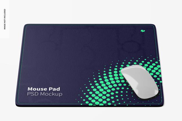 Free Rectangular Mouse Pad Mockup, Frontal View Psd