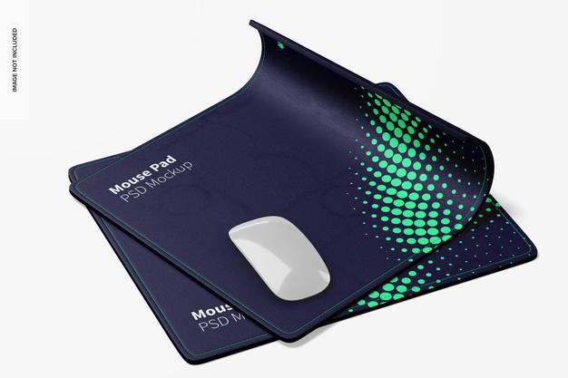 Free Rectangular Mouse Pads Mockup Psd