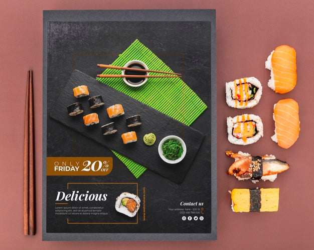 Free Restaurant Menu Concept Mock-Up Psd