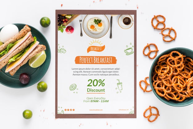 Free Restaurant Menu Concept Mock-Up Psd