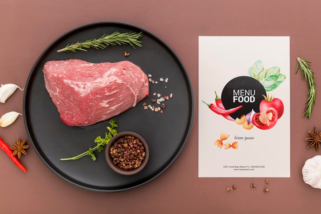 Free Restaurant Menu Concept Mock-Up Psd