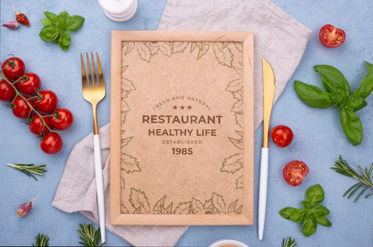 Free Restaurant Menu Concept Mock-Up Psd