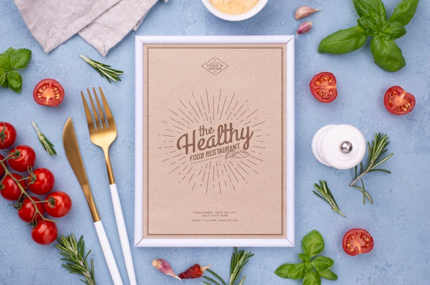 Free Restaurant Menu Concept Mock-Up Psd