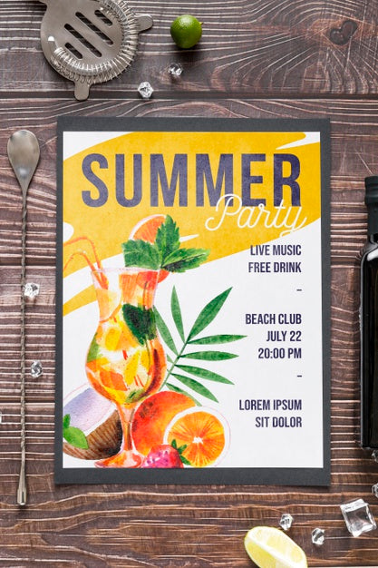 Free Restaurant Menu Concept Mock-Up Psd