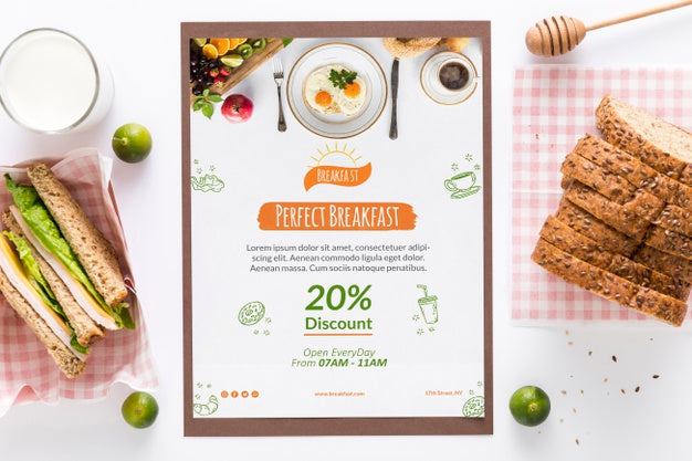 Free Restaurant Menu Concept Mock-Up Psd