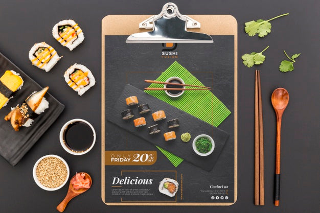 Free Restaurant Menu Concept Mock-Up Psd