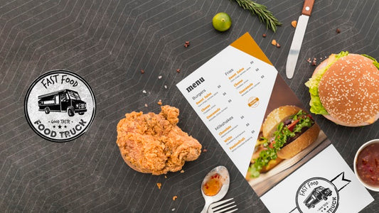 Free Restaurant Menu Concept Mock-Up Psd