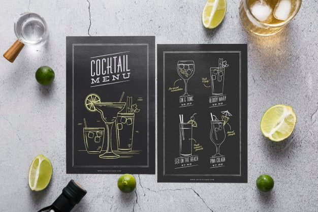 Free Restaurant Menu Concept Mock-Up Psd