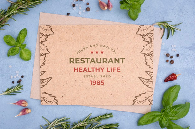 Free Restaurant Menu Concept Mock-Up Psd