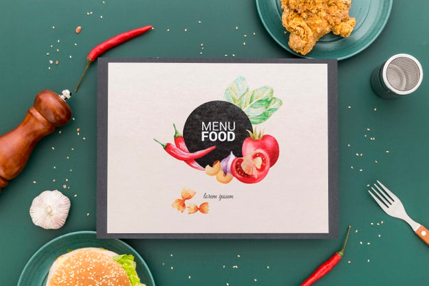 Free Restaurant Menu Concept Mock-Up Psd