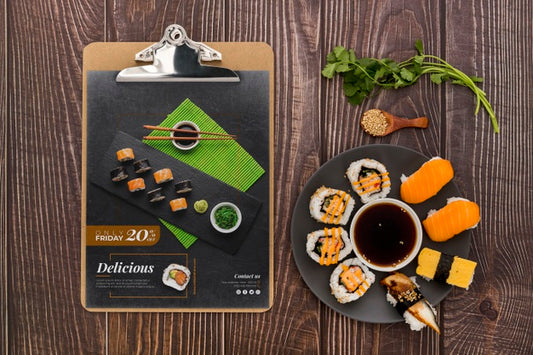 Free Restaurant Menu Concept Mockup Psd