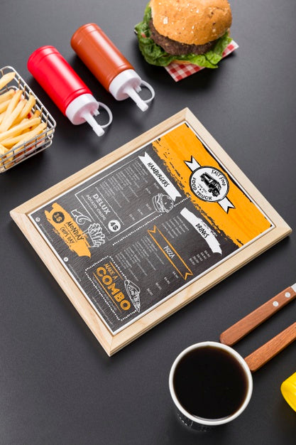 Free Restaurant Menu Concept Mockup Psd