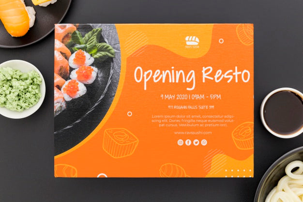 Free Restaurant Menu Concept Mockup Psd