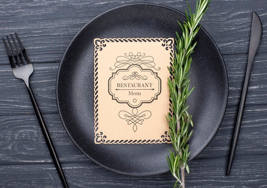 Free Restaurant Menu Concept Mockup Psd