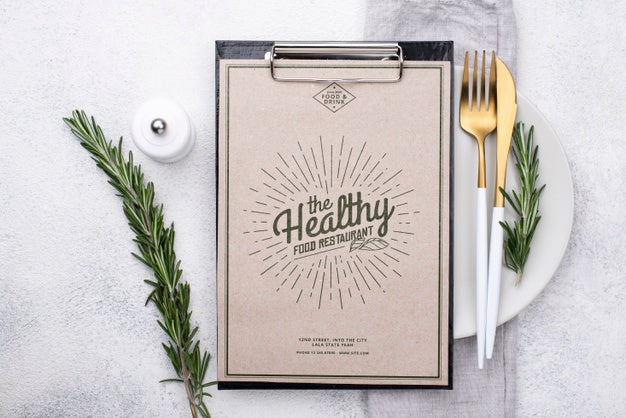 Free Restaurant Menu Concept Mockup Psd