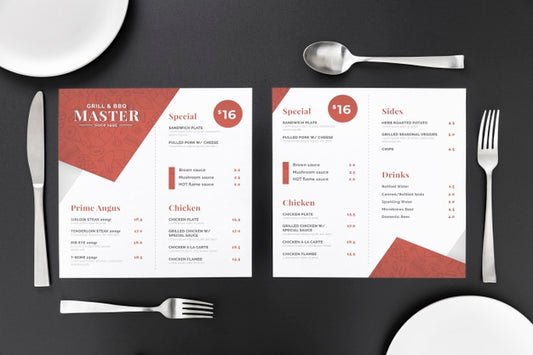 Free Restaurant Menu Concept Mockup Psd