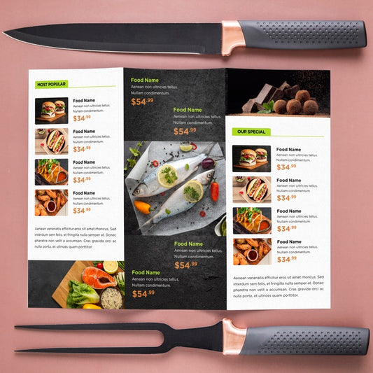 Free Restaurant Menu Concept Mockup Psd