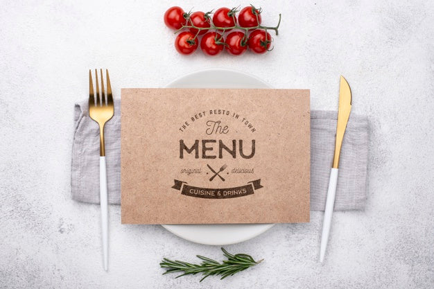 Free Restaurant Menu Concept Mockup Psd