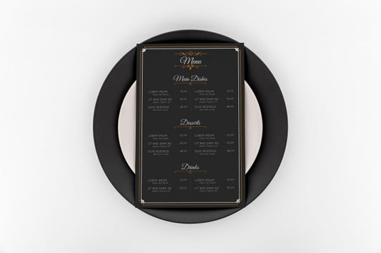 Free Restaurant Menu Concept Mockup Psd