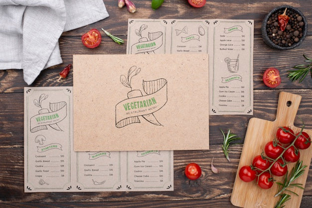 Free Restaurant Menu Concept Mockup Psd