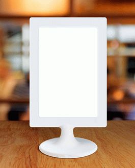 Free Restaurant Menu Frame On Table Mockup