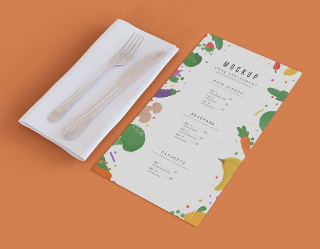 Free Restaurant Menu Mockup Psd