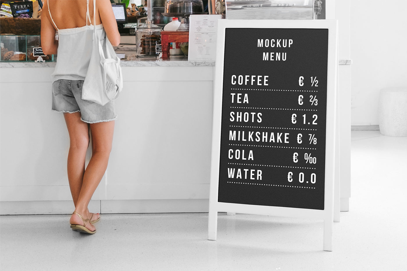 Free Restaurant Stand Mockup