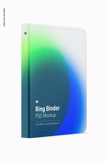 Free Ring Binder Mockup, Left View Psd