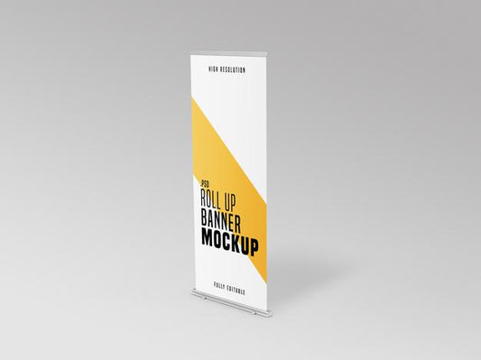 Free Roll Up Banner Stand Mockup Psd