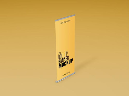 Free Roll Up Banner Stand Mockup Psd