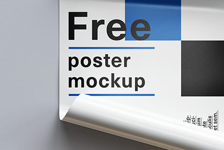 Free Rolled Poster Mockup