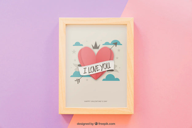 Free Romantic Frame Mock Up Psd