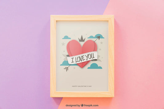 Free Romantic Frame Mock Up Psd