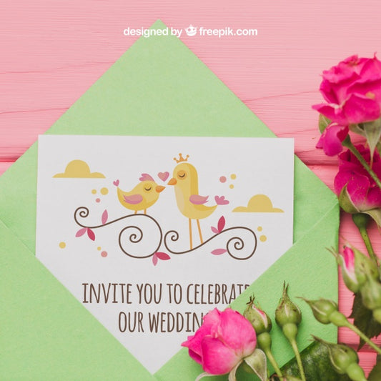 Free Romantic Wedding Concept Psd