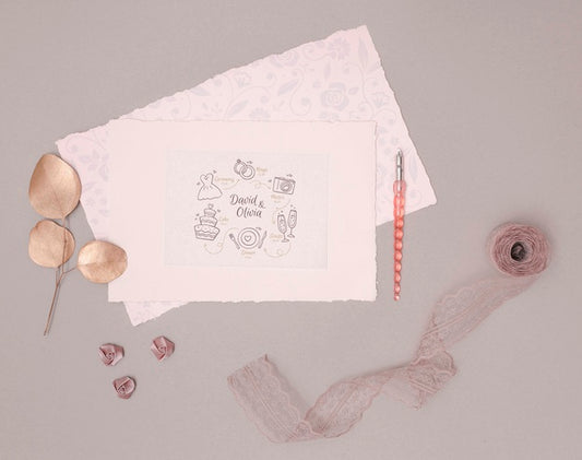 Free Romantic Wedding Invitation Psd