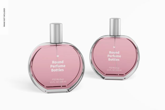 Free Round Perfume Bottles Mockup Psd