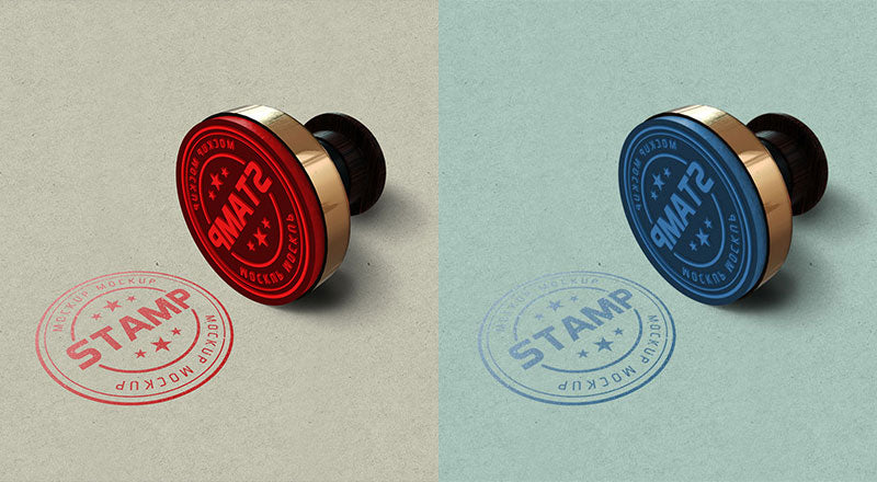 Free Round Stamp Mockup Psd