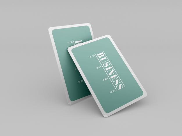 Free Rounded Business Cards Mockup Psd