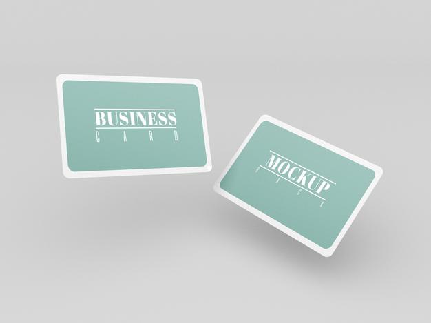 Free Rounded Business Cards Mockup Psd