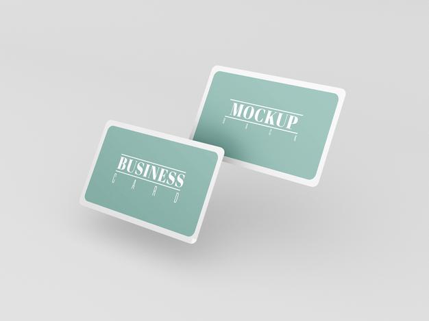 Free Rounded Business Cards Mockup Psd