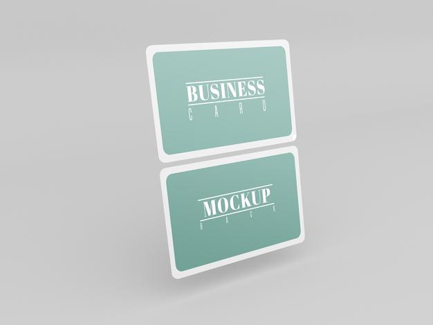 Free Rounded Business Cards Mockup Psd