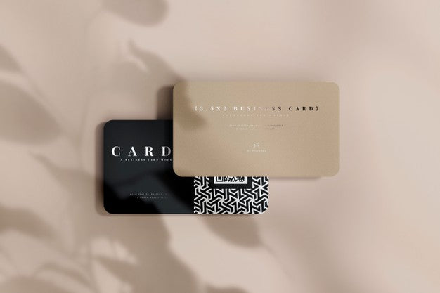 Free Rounded Corner Business Cards Mockup Psd