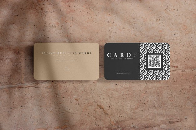 Free Rounded Corner Business Cards Mockup Psd