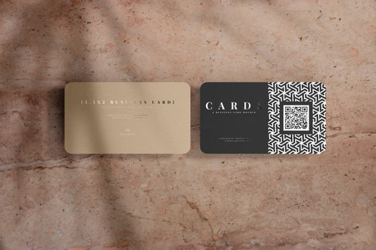 Free Rounded Corner Business Cards Mockup Psd