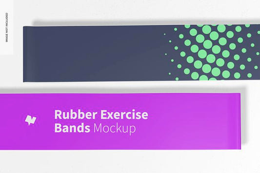 Free Rubber Exercise Bands Mockup, Close Up Psd