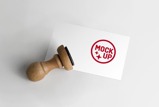 Free Rubber Stamp Logo Mockup Psd