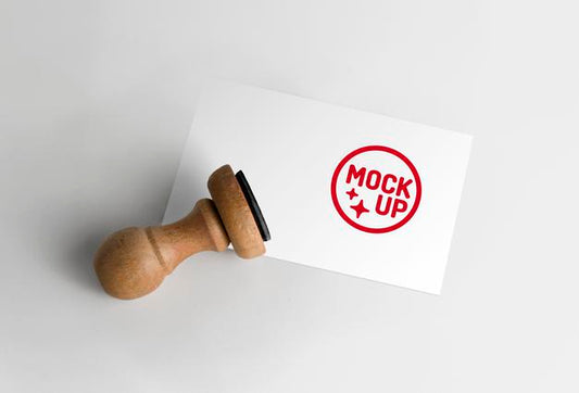 Free Rubber Stamp Logo Mockup Psd