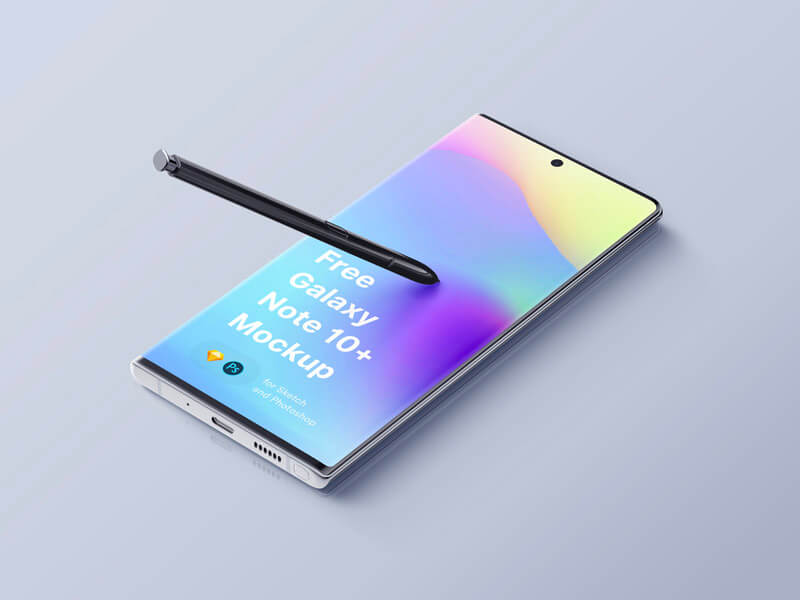 Free Samsung Galaxy Note 10 Plus Mockup