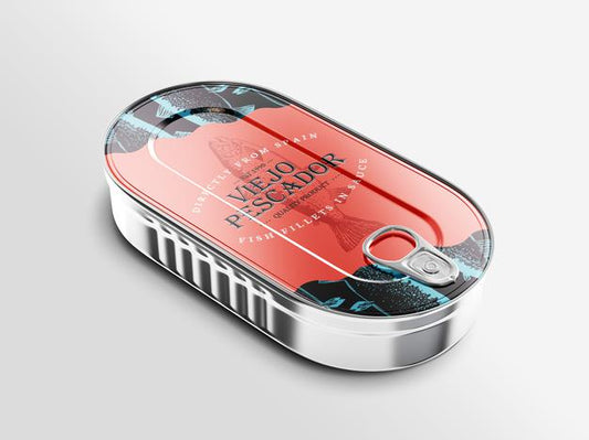 Free Sardine Can Mockup Psd